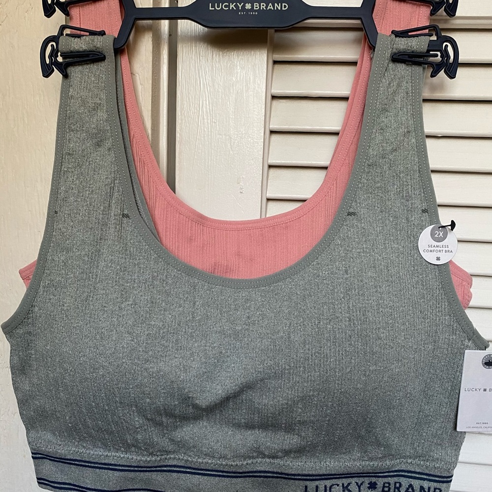 Lucky Brand ribbed seamless comfort lounge bras - Picture 8 of 8